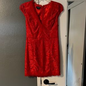 Red Lace Bebe Dress